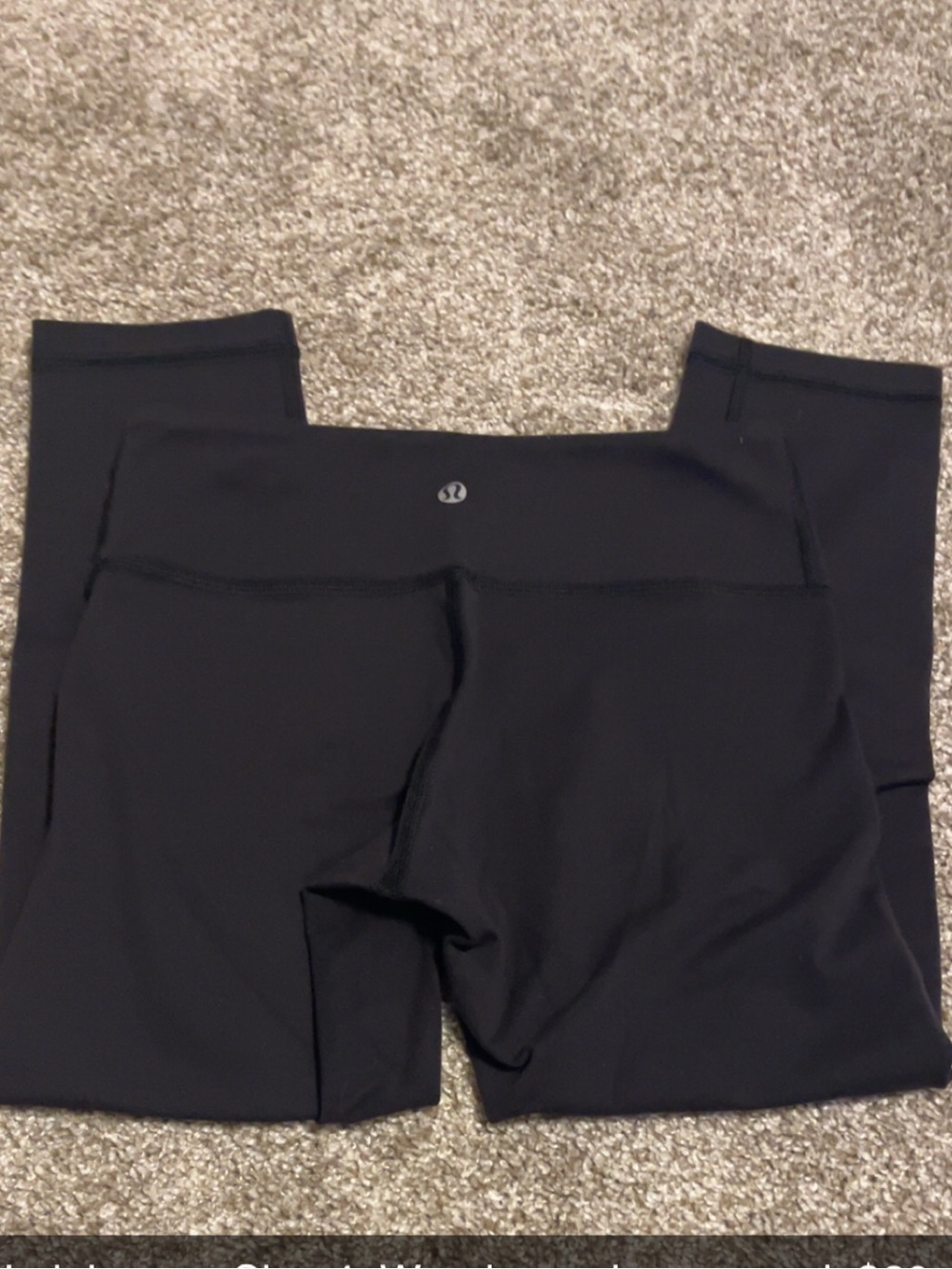 lululemon athletica Black Cropped Wunder Under Leggings